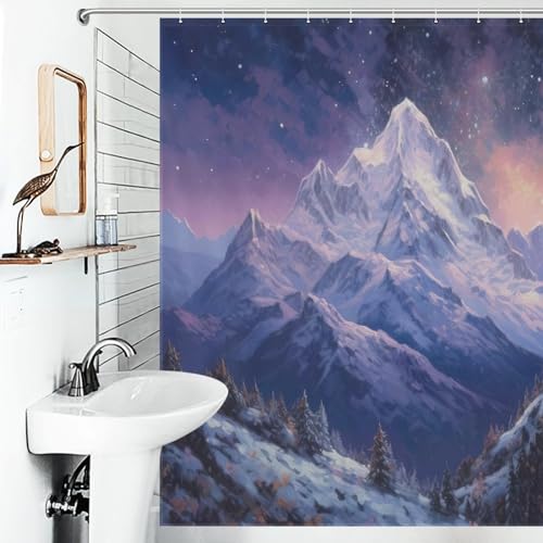Rideau de douche imperméable en polyester lavable pour baignoire 183x183 cm avec crochets inclus - 6