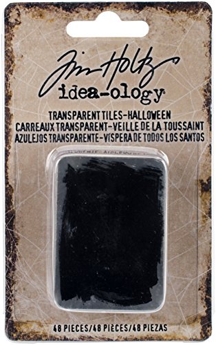 Azulejos transparentes Halloween idea-Ology Tim Holtz para álbumes de recortes
