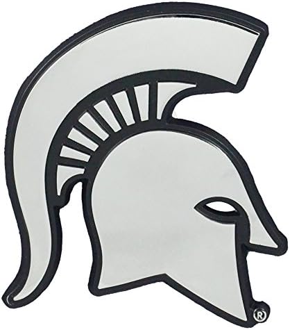 FANMATS - 14866 NCAA Michigan State University Spartans Chrome Team Emblem 2.1"x3.2"