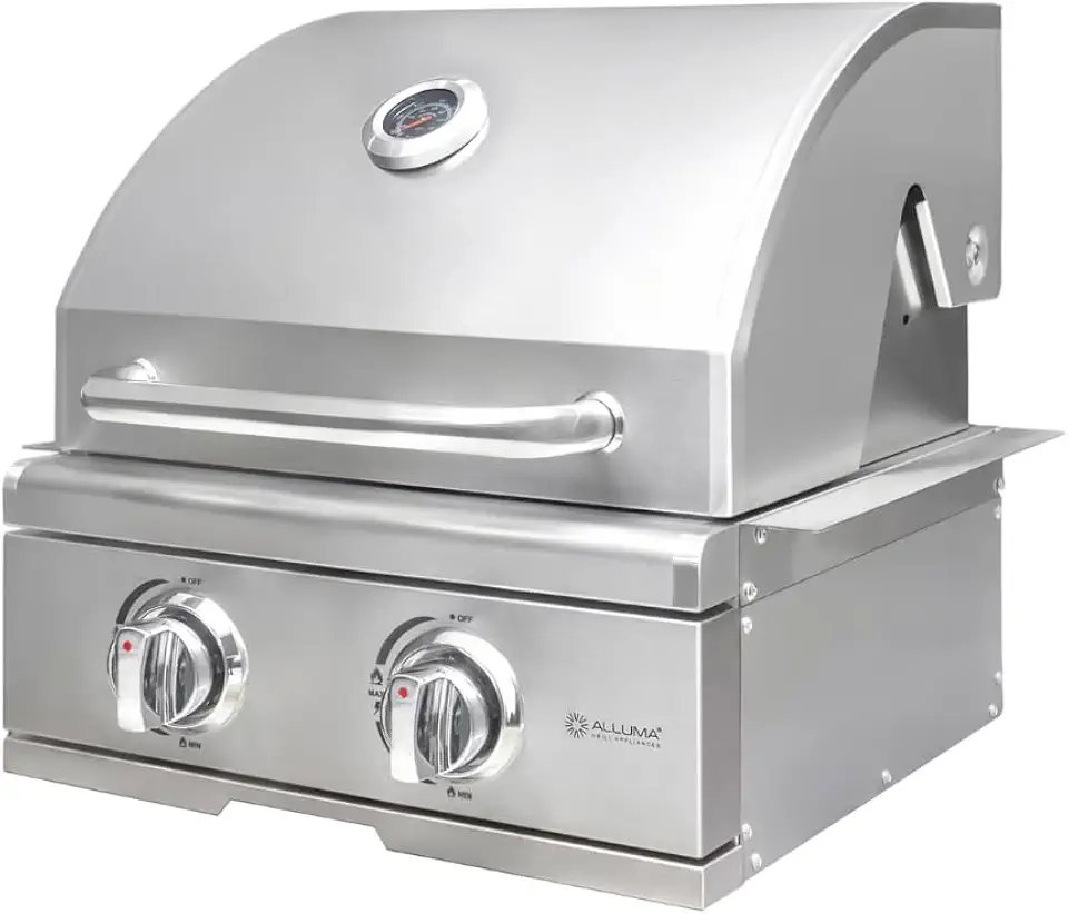 Churrasqueira a Gás Alluma Essential Em Inox de Embutir - 2 Queimadores