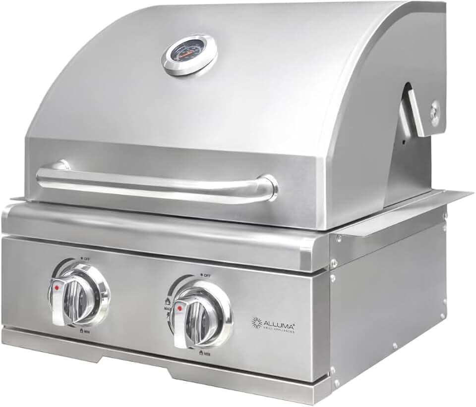 Churrasqueira a Gás Alluma Essential Em Inox de Embutir - 2 Queimadores