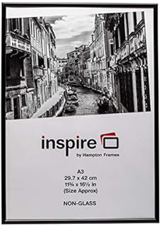 Hampton Frames BACKLOADER A3 (30x42cm) Black Picture Poster Photo Frame Plexi (Non-Glass) BLR3042BLKX