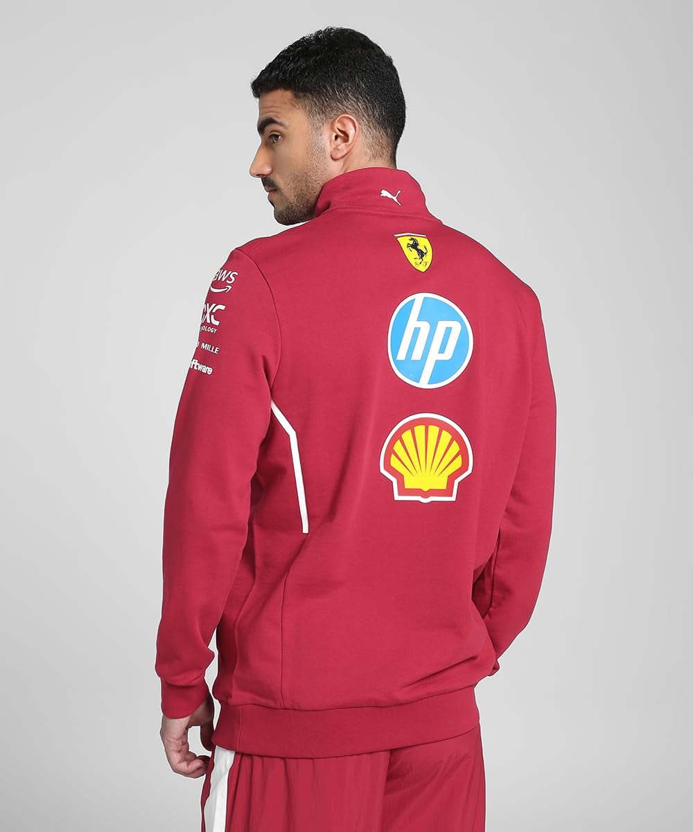 PUMA Scuderia Ferrari F1 Maglione 1/2 Zip Team 2025 Rosso