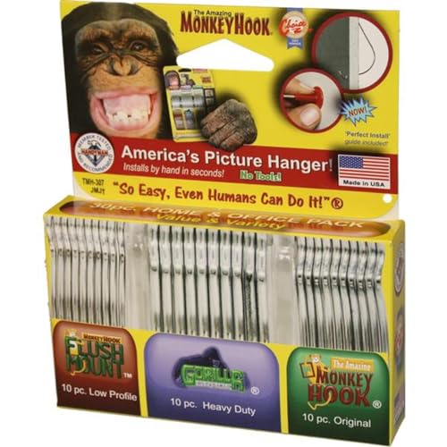 Tmh-314 Heavy-Duty Picture Hanger Set Carbon Steel Silver Galvanized 30-Piece