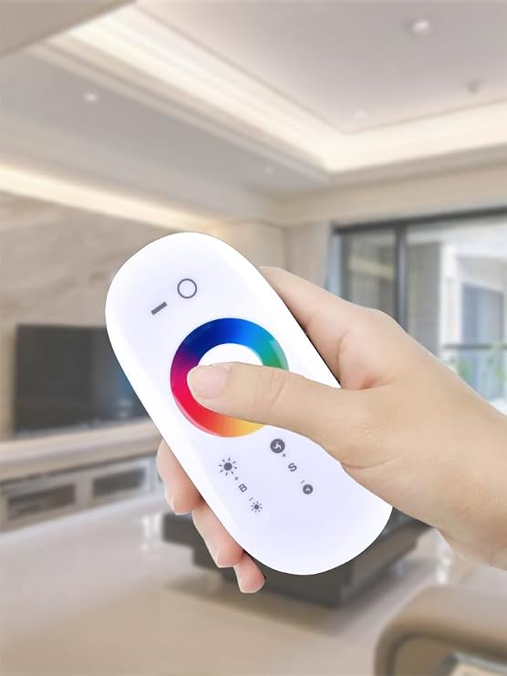 2.4GHz RF Touch Remote RGB LED Controller and Phone Adapter Touch Screen Dimmer for 5050 3528 RGB Flexible LED Strip Light (Support DC12V~24V)
