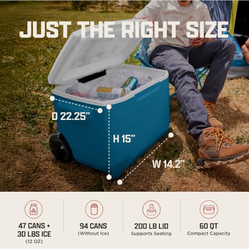 Coleman 60-Quart Rolling Cooler