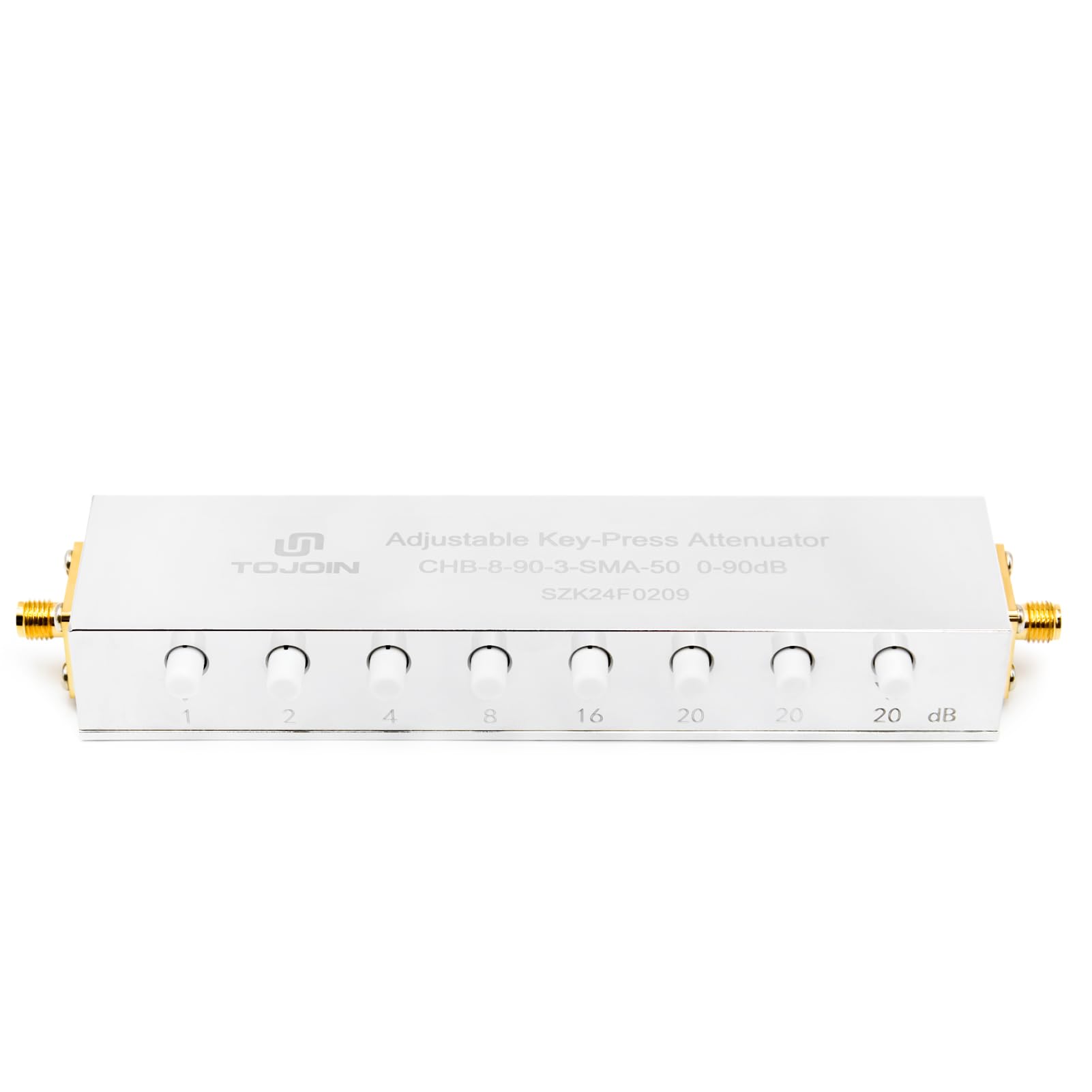 TOJOIN Atenuador de paso RF ajustable 0-90 dB SMA 50 ohmios CC a 2.5 GHz
