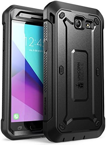 SUPCASE Unicorn Beetle Pro Series Case Designed for Galaxy J3 Emerge, Full-body Rugged Holster Case with Built-in Screen Protector for Samsung Galaxy J3 Emerge (2017 Release) (Black)
