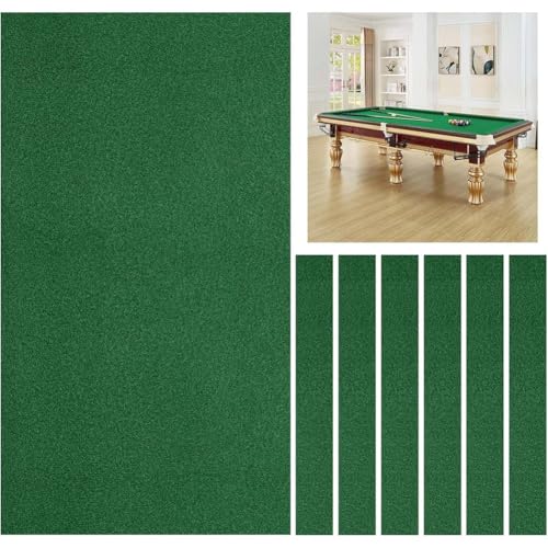 Tapis de billard en feutre et nylon vert de 2,4 m avec 6 bandes pour clubs