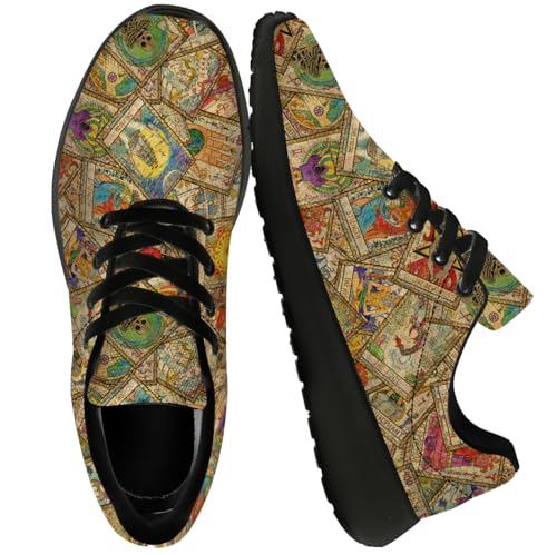 Women's Tarot Cards Running Shoes,Comfortable Tennis Walking Sneakers4