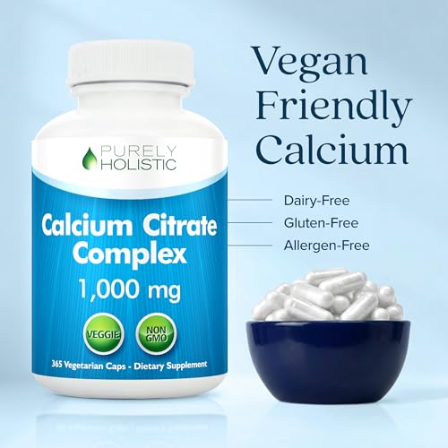 Calcium Citrate 1000mg | Healthy Bone & Teeth Support | High Absorption Cal Citrate | Gentle on Digestion | Vegan & Non-GMO | 3 Month Supply | Calcium Supplements for Women & Men | 365 Capsules - Thumbnail 4