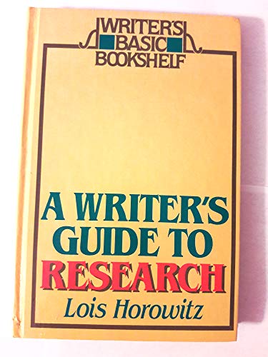A Writer's Guide to Research