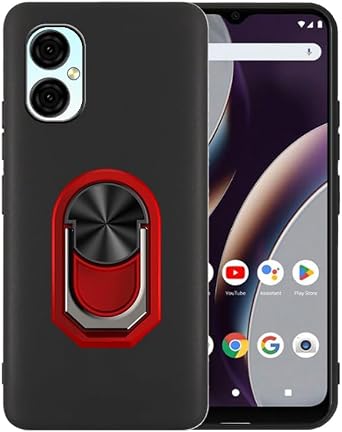 for Pinwheel Genesis 1 Case [Built-in Ring Grip Finger Holder Stand] Slim Matte Black Case [Lightweight] Shockproof Drop Proof Protective Phone Case Cover for Pinwheel Genesis 1 Cell Phone