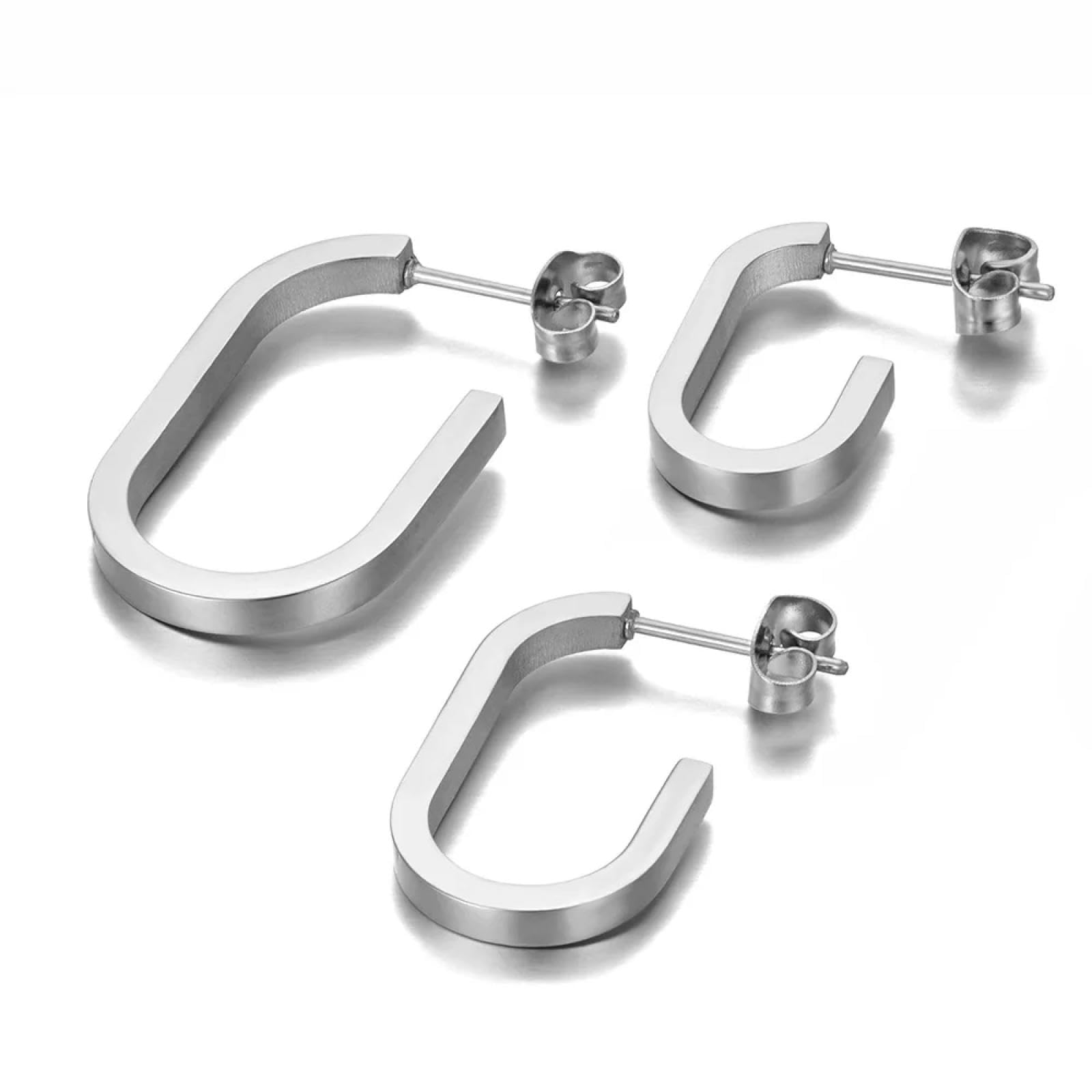 Boucles d'oreilles Geometric Oval Bohemia légères qui ne font pas mal - 4