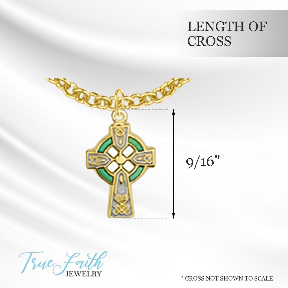 True Faith Jewelry Gold Cross Pendant Necklace Religious Jewelry