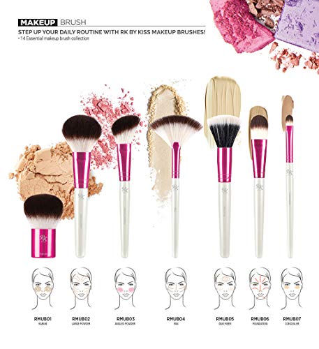 Pincel Maquiagem para Pó, Rk By Kiss
