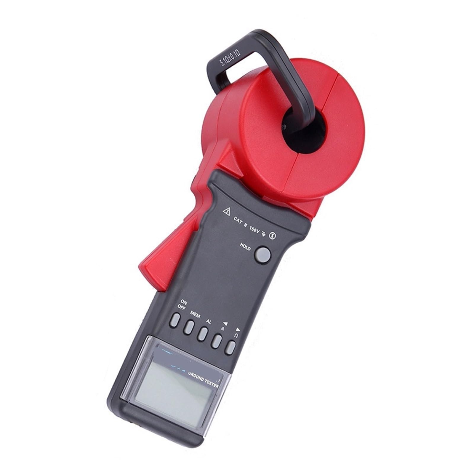 Medidor de Resistencia, Probador de resistencia de tierra con abrazadera de tierra Digital, medidor de medición de resistencia de bucle de 32mm de alta precisión de 0,01 a 200 Ohm(2100C)