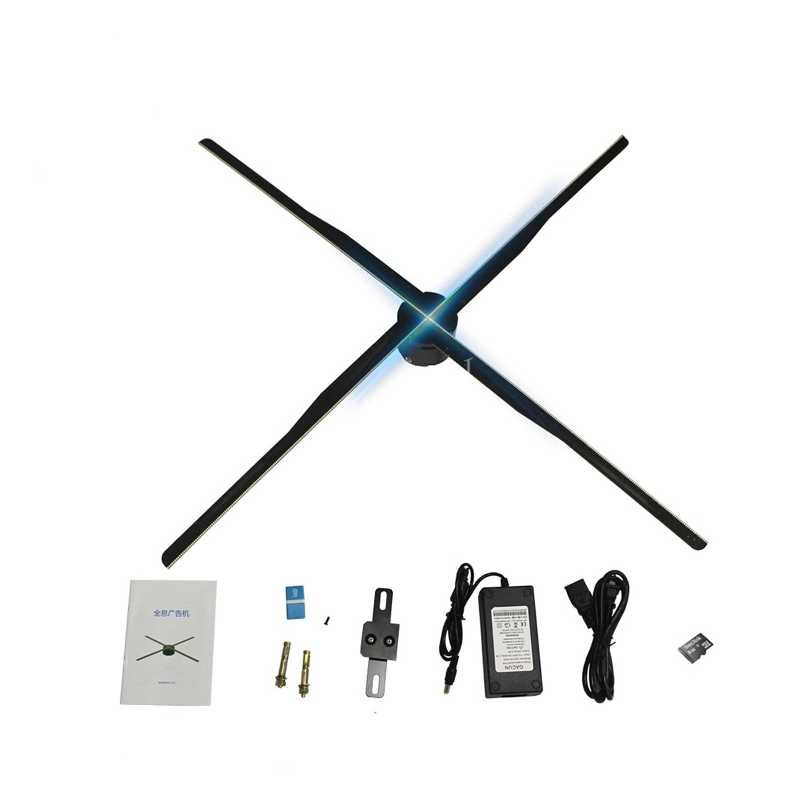 Holograficzny wentylator 3D 84cm WiFi 3D Hologram Projektor Light Reklama PROWADZONY Wentylator Holograficzny Lampa Zdalna Player