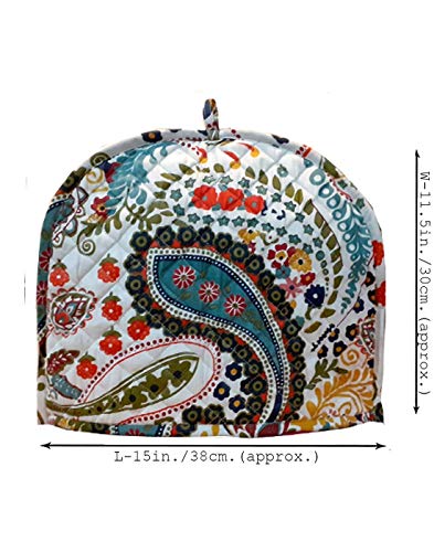 Image of Cotton Tea Cozy Decorative Insulated Tea Cosy Teapot Cozies Dust Cover to Keep Tea Warm, Kitchen Home Decro for Mom, Wife, Friends (White)