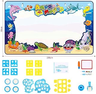 SOKA® 150 X 90 cm Large Size Magic Water Aqua Doodle Drawing Mat, Drawing Handwriting Toy for Kids Girls Boys