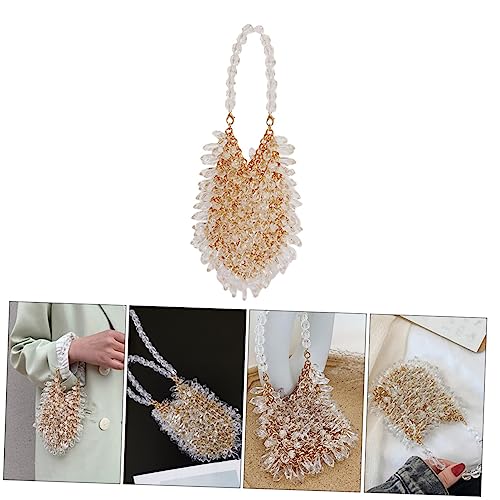 Bolso Tote con cadena de perlas para niñas miniatura 7