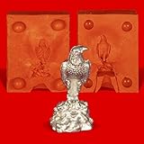  Zinngießform Kleiner Adler auf Fels, ca. 20g Reinzinn