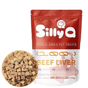 Freeze Dried Dogs Treats & Cats Snacks,100% Single Component Raw Beef Liver Treats Snacks,Suitable Training Pets,supplemental Nutrition,Cost-Effective
