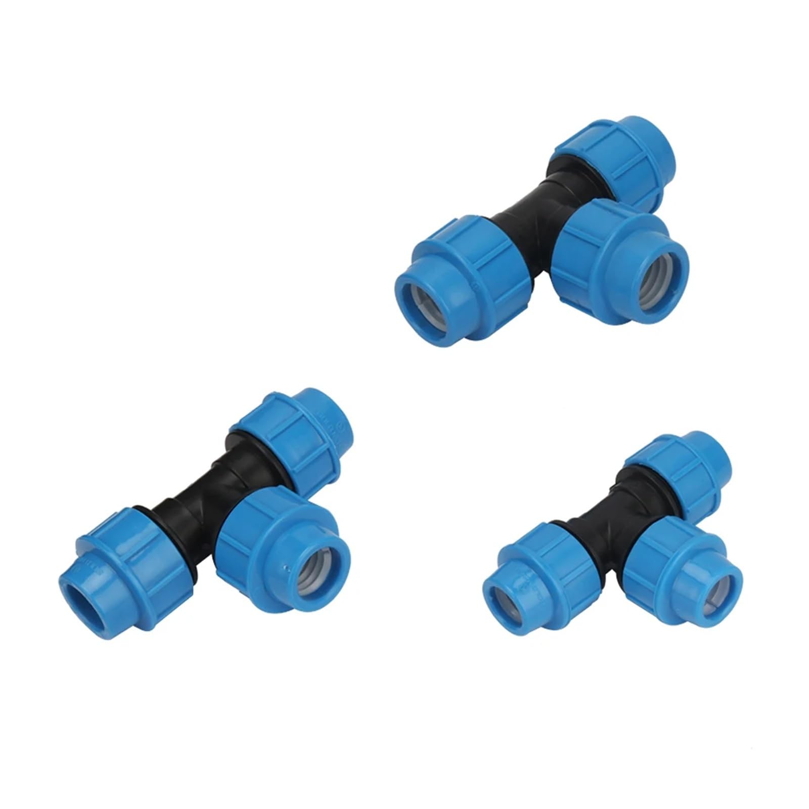 Conector de válvula divisora ​​de agua de grifo de 3 vías, 20/25/32 mm, for riego de jardín y granja, 1 unidad(20mm)