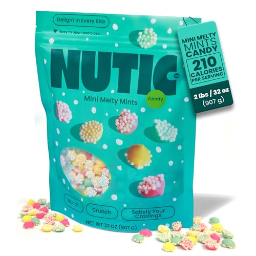 Nutic Mini Smooth and Melty Mints Nonpareils Candy - 2LB, Petite Pastel Mint Delights for Holidays & Birthdays, Dutch Mints, Mint Treats - Made in the USA - (Pack of 1) - Thumbnail 7