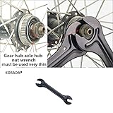 KORADA Black Portable Steel Cycling Bike Head Open End Axle Hub Cone Wrench Bicycle Repair Spanner Tool Kit for Mountain Bike, Folding bicycle, road vehicles,MTB,Touring, Cruiser.13/14/15/16mm Lightwe