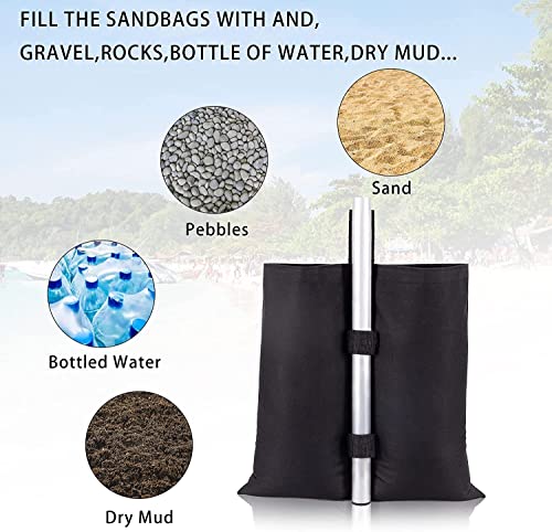 yeesport 4 Stück Gewichtssäcke für Baldachinbeine, Pavillon, Zeltgewicht, Sandsäcke, strapazierfähig, gewichtete Füße, Beutel für sofortige Beine, Baldachin, Terrassenschirme, Möbel – Bild 6