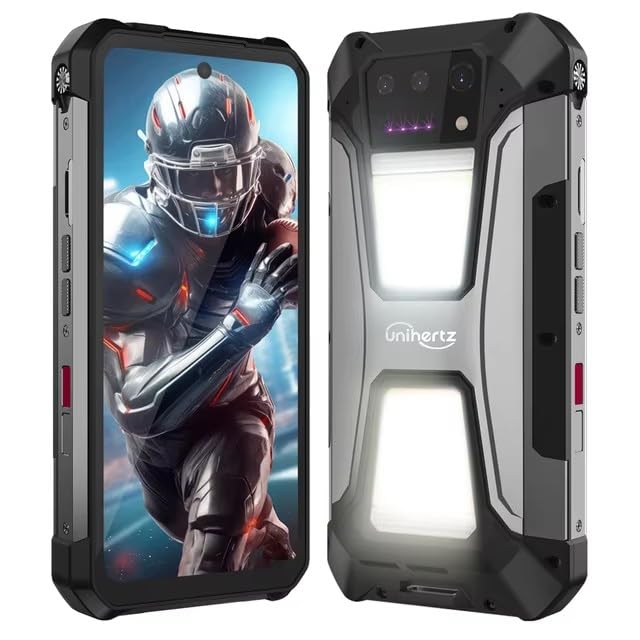 AMAV Unihertz 8849 Tank 2 Pro Rugged Phone with 100 Lumen 120Hz DLP Projector, 16GB + 256GB, Android 14, 100MP + 64MP Night Vision Camera, 6.79’ FHD+ 120Hz Refresh Rate, Large 23,800mAh Battery, NFC