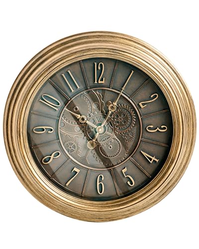 Beliani Reloj de Pared clásico Marco sintético 50 cm Forma Redonda Accesorios para el hogar Dorado Caudete