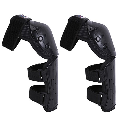 BARHAR 4Pcs Motorcycle Motocross Cycling Elbow Knee Pads Protector Guard Armors Wrist Protective Kneecap Knee Shin Child Set Black (Black2)