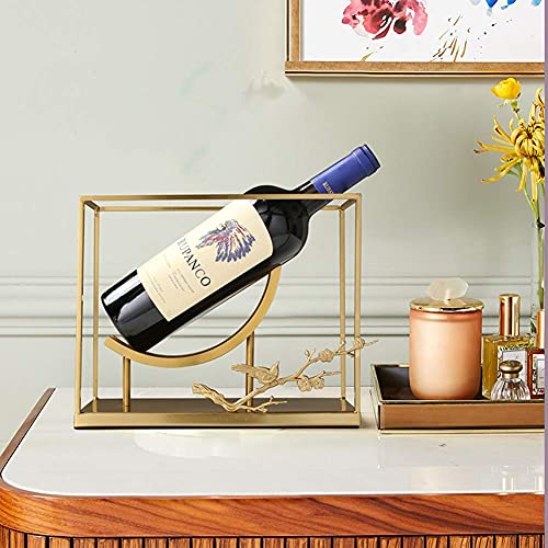Soporte metálico para 1 botella de vino estilo nórdico miniatura 7