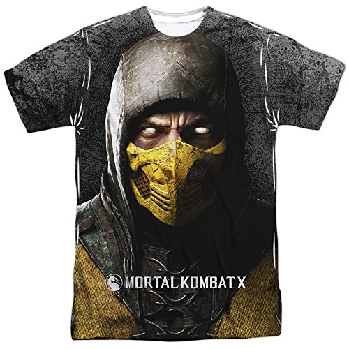 Amazon.com: Mortal Kombat X Fighting Video Game Scorpion Poster Adult Front  Print T-Shirt T White : Clothing, Shoes \u0026 Jewelry