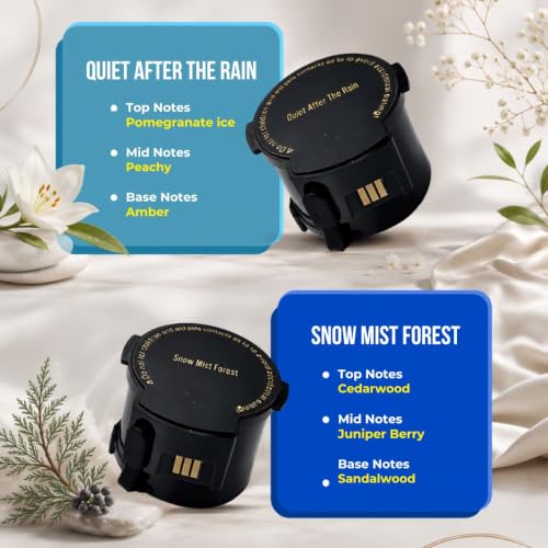 Image of Mystiq Car Smart Spray Air Freshener | Automatic Car Diffuser with Ambient Light | Auto On and Off Feature | Auto Accessory Air Freshener for Cars (With 2 Scented Refills)
