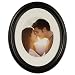 Gallery Solutions Oval Wall Frame, 11 by 14-Inch Matted Opening to Display 8 by 10-Inch Photo, Black