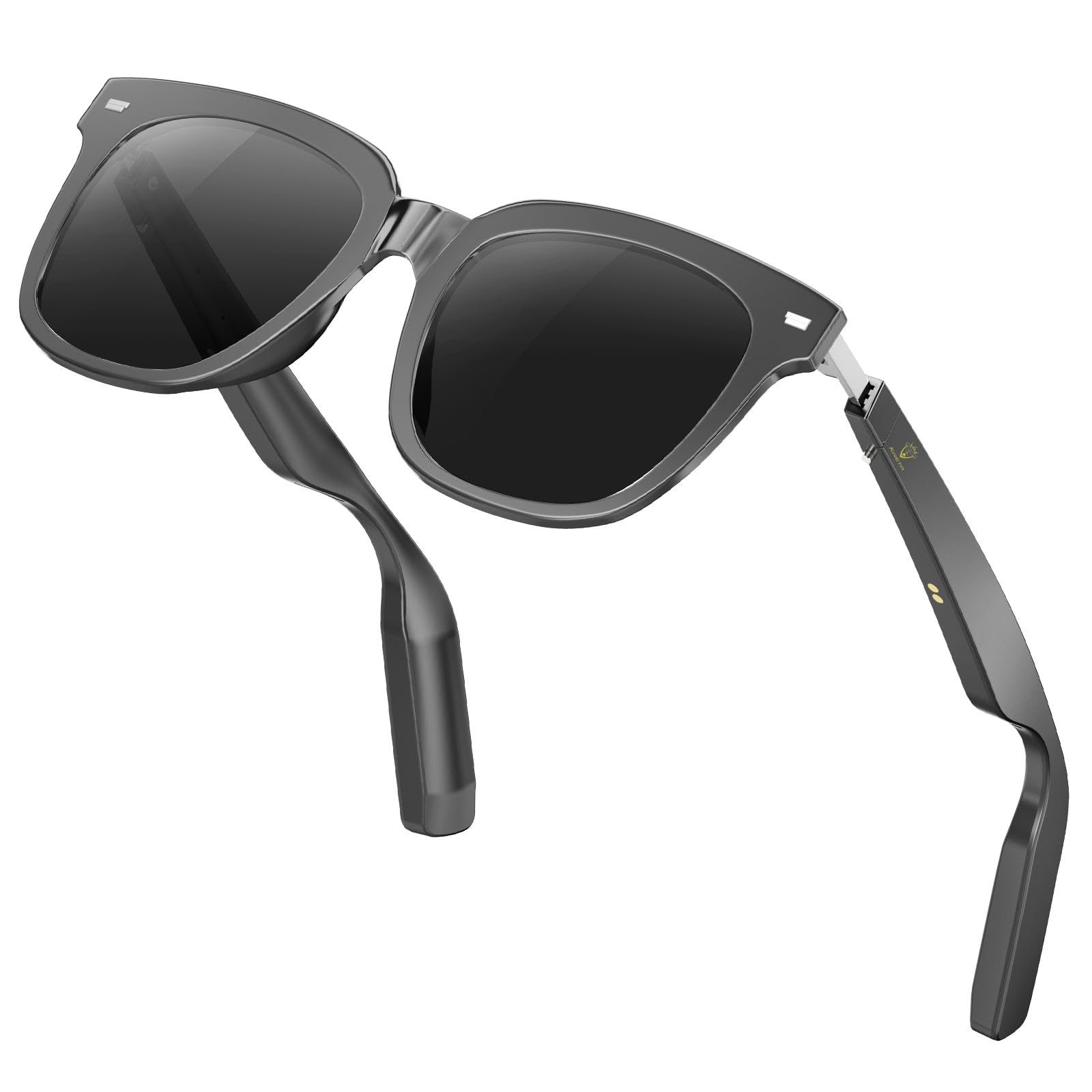KRETA Smart Glasses Glasses with Bluetooth Audio Indoor Outdoor UV Protection Unisex Black