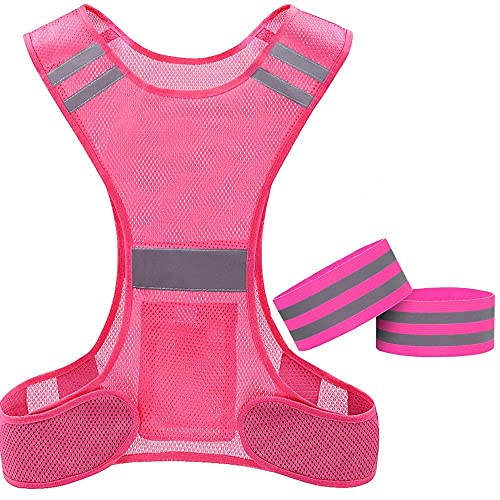 Gilet Réfléchissant avec Bandes Réfléchissantes Haute Visibilité Gilet de SécuritéGilet de Cyclisme Femme et Homme, pour Course Jogging Cyclisme Moto Marche Cover