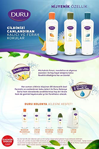 DURU LEMON TRADITIONAL TURKISH COLOGNE AFTERSHAVE 400ML (2 PCS OFFER) - Image 5