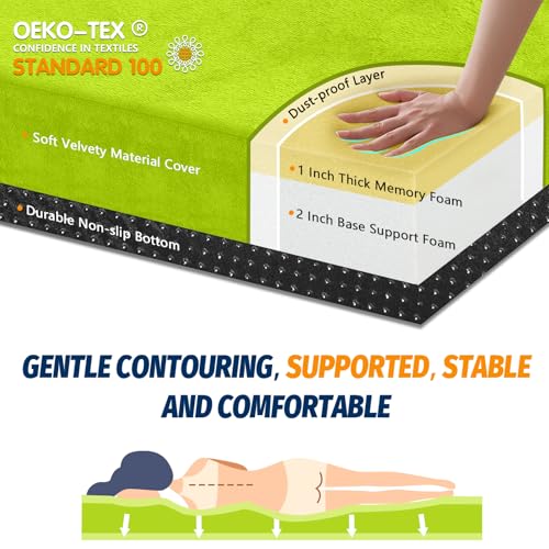 Image of CYMULA Memory Foam Camping Mattress Pad, Sleeping Mat, Portable Roll Up Mattress for Adults, Camping Bed Pads for Sleepover, Car Bed with Travel Bag