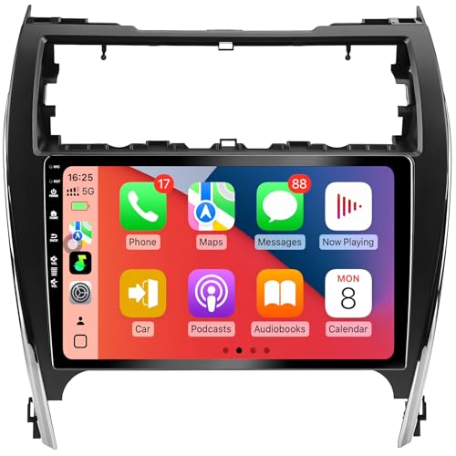 Car Radio Stereo for Toyota Camry 2012-2014 10 Android 13 Touchscreen Head Unit Wireless CarPlay & Android Auto GPS Navigation HD Backup Camera Mirror Link WiFi 6 Bluetooth 5.4 FM SWC