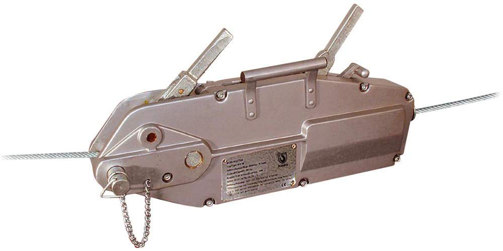 Planeta G10104 ROPEMASTER RM16 Aluminium Seilzuggerät, Tragfähigkeit 1.600 kg mit Hebelrohr 20 m Seil mit Haken (auf Haspel)