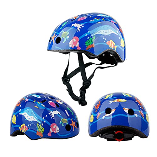 AOOPOOKids Helmet, Cute Dinosaur Helmets, Youth Cartoon Animal Fish  Skateboard Bike Scooter Helmet, Adjustable Helmet for Age 2-13 Years Boys  Girls
