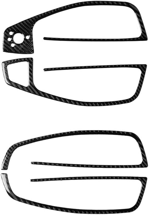 Real Carbon Fiber Interior Accessories Sticker Compatible with Audi A6 A6L 2012 2013 2014 2015 2016 2017 2018 Car Window Lift Switch Controls Decor Decal Trim Cover Black