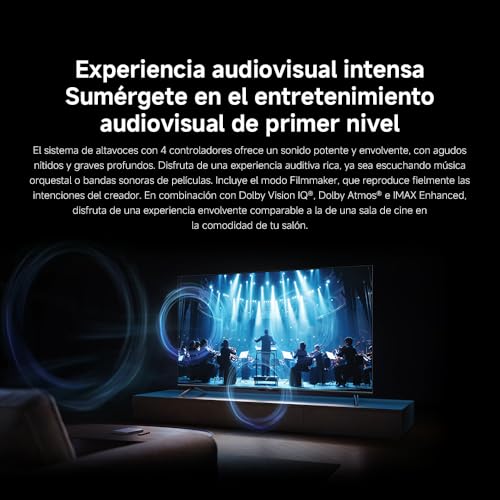 Miniatura 7 de XIAOMI TV S Mini 55", Diseño sin Bordes, Google TV, QD-Mini LED, 1200 nits de Brillo máximo, Alta tasa de refresco 4K de 144 H,Ultra Fluido para Gaming, Dolby Vision IQ & Dolby Atmos,Google Assistant