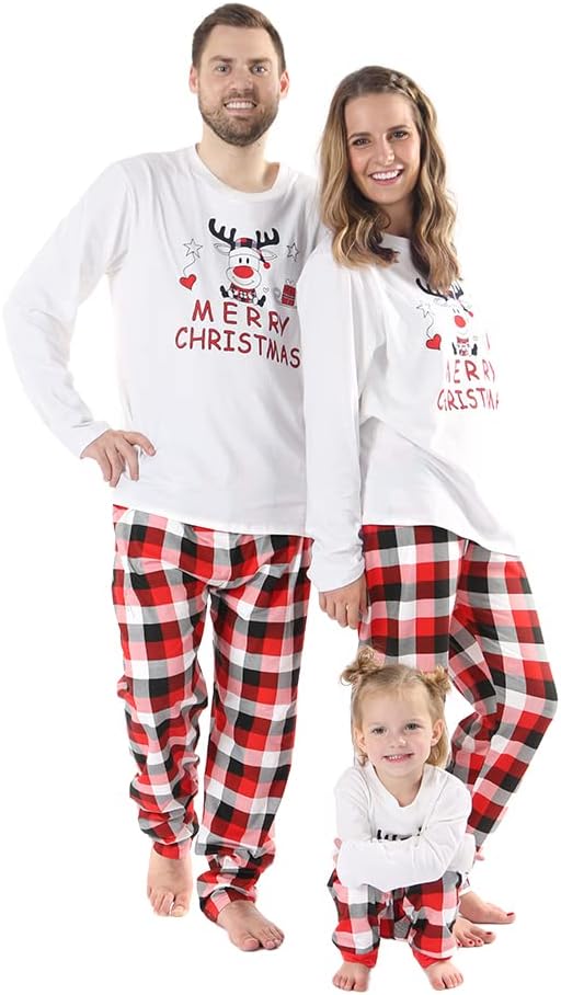 Weixinbuy Family Pajamas Set Christmas Pjs Matching Clothes Pajamas for Men Women Kids Toddler Baby Boy Girl Santa Sleepwear - Image 3