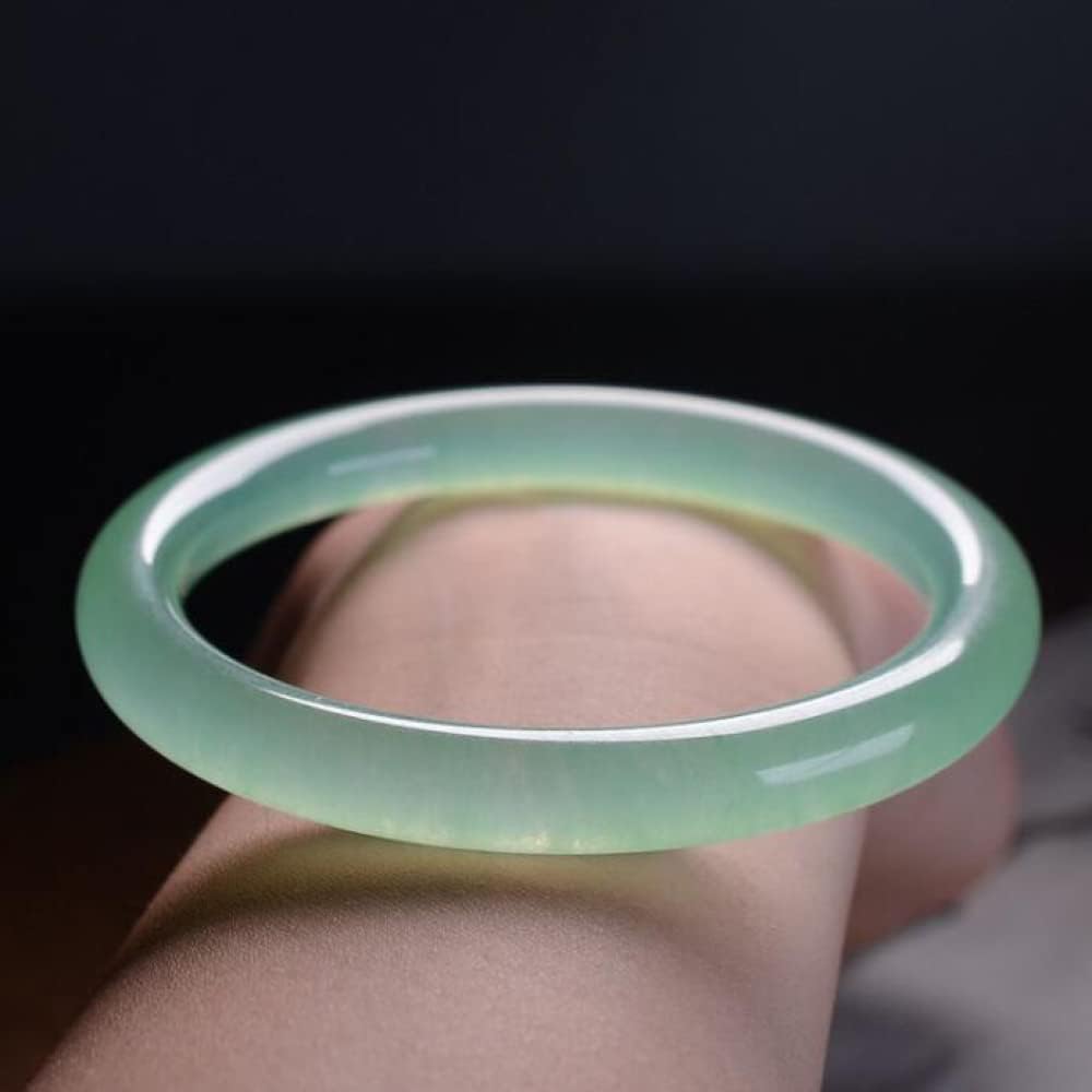 Braccialetto di giada da 58,2 mm (2,29), forma rotonda, lavanda chiaro e verde, bracciale di giadeite, giada certificata di grado A, gioielli con pietre preziose del Myanmar e della Birmania - Italia