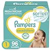 Diapers Newborn/Size 1 (8-14 lb), 96 Count – Pampers Swaddlers Disposable Baby Diapers, Super Pack (Packaging May Vary)